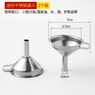 Rvs Trechter Keuken Olie Vloeistof Trechter Metalen Trechter Met Afneembare Filter Brede Mond Trechter Voor Inblikken Keuken Gereedschap Mini two pack