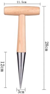 Rvs Tuin Wieder Zaaien Dibber Hand Tool Tuinieren Wieder schop met Ergonomisch Handvat voor Planten en Wieden Tool A2