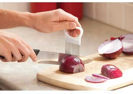 ! Rvs Ui Slicer Groente Tomaat Houder Cutter Keuken Gereedschap Gadget Keuken