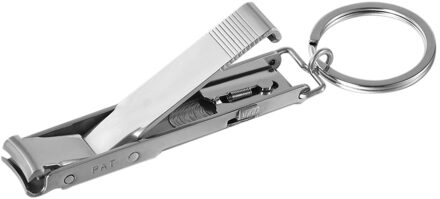 Rvs ultradunne Opvouwbare Hand Teen Nagelknipper Cutter Trimmer Sleutelhanger