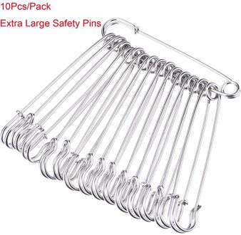 Rvs Veiligheidsspelden Deken Pins 4 Inch Extra Grote, 10 Stuks