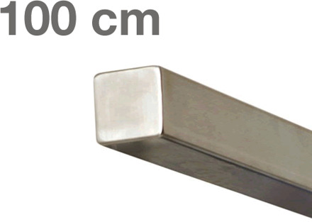 RVS Vierkante Trapleuning 100 cm Zilver