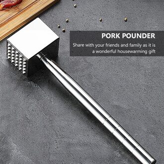 Rvs Vleesvermalser Handleiding Hamer Mallet Tool Voor Stampende Losse Rundvlees Foelie Steak Kip Varkensvlees Keuken Gereedschap