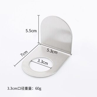 Rvs Wall Mount Zeep Douchegel Dispenser Fles Houder Haak Opknoping Hanger Rack Badkamer Keuken Organizer Geen Boor