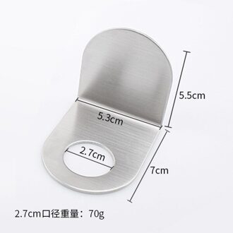 Rvs Wall Mount Zeep Douchegel Dispenser Fles Houder Haak Opknoping Hanger Rack Badkamer Keuken Organizer Geen Boor