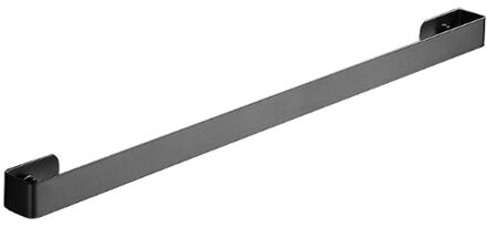 Rvs Wandmontage Wc Handdoekenrek Houder Badhanddoek Hanger Plank U7EA zwart-30cm