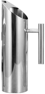 Rvs Water Pitcher Met Ice Guard Thee Pot Kettle Jug Koude Dranken Sap Pot Ktv Bar Accessoires zilver 1L