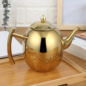 Rvs Waterkoker, Koffiezetapparaat Pot, Theepot Met Handvat En Zeef, Voor Melk Thee, koffie 1.5 Liter