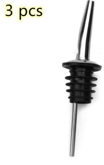 Rvs Whisky Liquor Olie Wijn Fles Schenker Cap Uitloop Stopper Mond Dispenser Barman Keuken Gereedschap Bar Accessoires 3stk