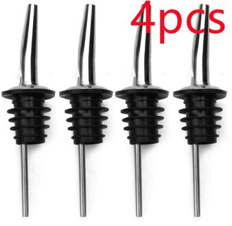 Rvs Wijnfles Stop Keuken Gereedschap Olie En Azijn Dispenser Uitloop Fles Schenker Bar Wijn Accessoire Conische Uitloop 4stk