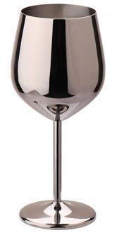 Rvs Wijnglas 500Ml Single-Layer Onbreekbaar Stamde Cocktail Goblet, Koper Plating 04
