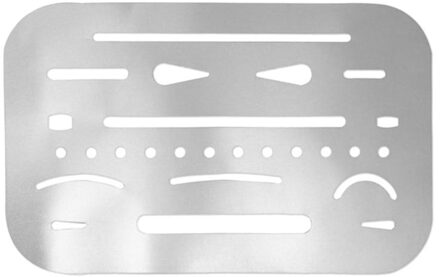 Rvs Wissen Shield Hollow Out Tekening Opstellen Heersers Tool Stencil Voor Schilderen Decor Diy Scrapbooking Template