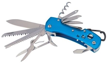 RVS zakmes blauw 12 functies - Multitool 12 functies - Voordelige zakmessen