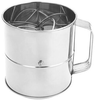 Rvs Zeefje Hand Crank Bakken Poedersuiker Zeef Keuken Tool