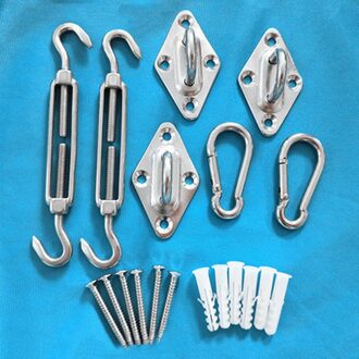 Rvs Zon Sail Shade Shade Sail Canopy Bevestiging Fittings Accessoire Kit Veiligheid Zon Luifel Bevestiging Fittings Shading Zeil 8MM