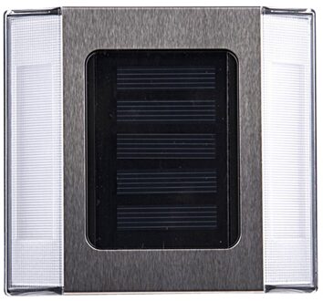 Rvs Zonne-energie 2-LED Spike Lamp Waterdichte Outdoor Road Dock Path Ground Light voor Trappen Oprit