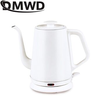 Rvs Zwanenhals Ketel 1L Fijne Mond Waterkoker Drip Koffie Hand Ponsen Pot 220V 1000W Elektrische Water boiler wit