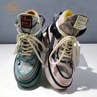 RY-RELAA Europe station Genuine leather womens shoes Fashion sneakers 2020 winter Cotton shoes platform shoes ins running shoes