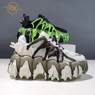 RY-RELAA Europe station women shoes wedge sneakers 2020 fashion New autumn Genuine Leather white sneakers ins luxury shoes tide