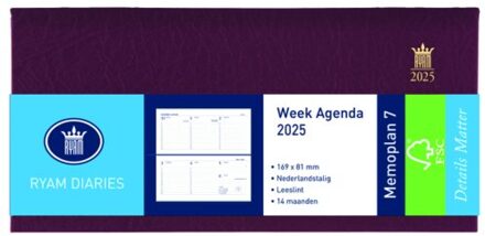 Ryam Agenda 2021 Ryam Memo 7 liggend Suprema zwart