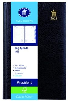 Ryam Agenda 2021 Ryam President 1dag/1pagina zwart