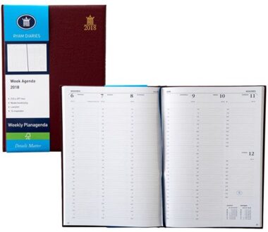 Ryam Agenda 2026 ryam weekly mundior 7dagen/2pagina's Bordeaux