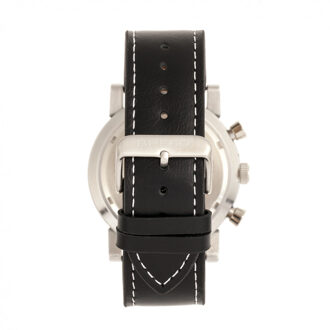 Ryker chronograaf horloge met leren bandje met datum Blauw - One Size