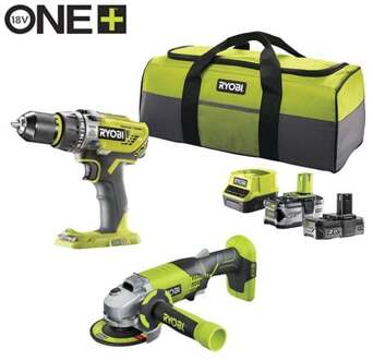 Ryobi R18PDAG-242S | ONE+ 18V Accu 2-delig Combokit | Inclusief 2 accu's en lader 5133003842