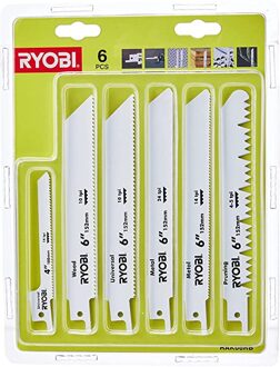 Ryobi RAK06RB | 6-delig Reciprozaagbladen - 5132002547 - 5132002547
