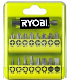 Ryobi RAK17SD 5132002550 Bitset 17-delig Plat, Kruiskop Pozidriv, Kruiskop Phillips, Torx