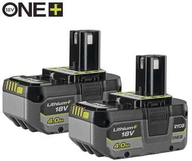 Ryobi RB1840X2 | ONE+ 18V 4.0Ah Lithium+ accu twinpack 5133005304
