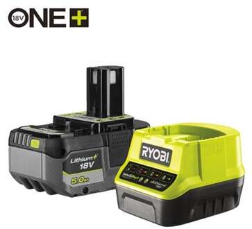 Ryobi RC18120-150X | ONE+ 18V 5.0Ah Lithium+ accu en lader - 5133005573