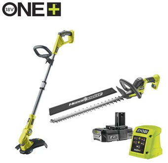 Ryobi RY18LT18HTA-120 | ONE+ 18V Accu Heggenschaar en 30cm Grastrimmer combokit | incl. 1x 2.0Ah accu 5133005619