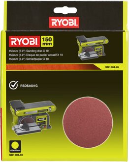 Ryobi SD150A10 | 10-delig Schuurpapier Set voor Tafelzaag compatibel met RBDS4601G - 5132003685 - 5132003685
