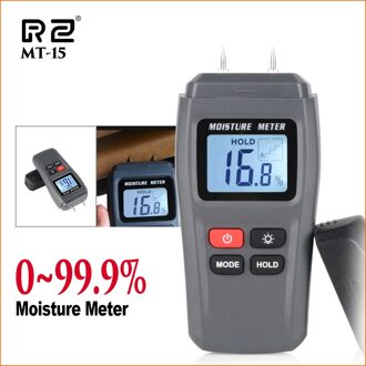 Rz Hout Vochtmeter Draagbare Digitale Handheld Hout Hout Vochtigheid Meter Hout Hygrometer 0 ~ 99% Hout Vocht Tester MT15