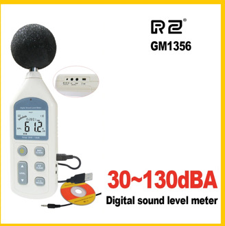 RZ New Digital Sound Level Meter Meters Noise Tester GM1356 30-130dB LCD A/C FAST/SLOW dB screen USB + Software