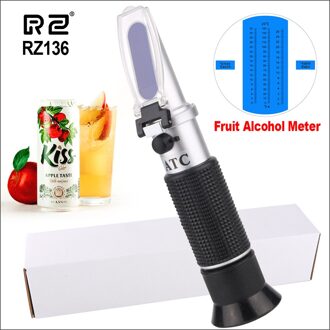 Rz Refractometer Fruit Wijn Meter Suiker Draagbare Auto Brix 0 ~ 32% Alcohol 0 ~ 26% Vruchtensap Wijn Suiker meter Refractometer RZ136 RZ136-whitebox
