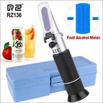 Rz Refractometer Fruit Wijn Meter Suiker Draagbare Auto Brix 0 ~ 32% Alcohol 0 ~ 26% Vruchtensap Wijn Suiker meter Refractometer RZ136