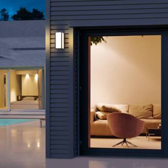 RZB HB 101 LED buitenwandlamp frontaal/zijdelings antraciet metallic, opaal