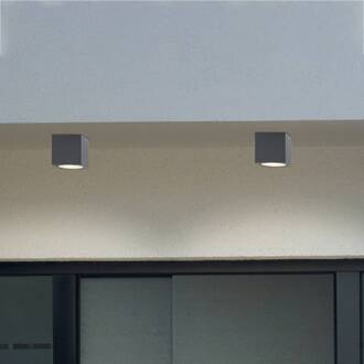 RZB HB 111 LED buiten plafondlamp hoekig 830 19° metallic antraciet, helder