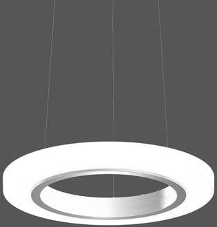 RZB Ring of Fire hanglamp cilinder DALI 50cm 840 aluminium, opaalwit gesatineerd