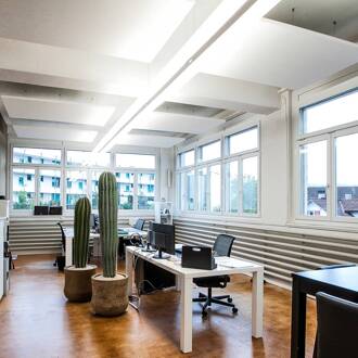 RZB Twindot K LED hanglamp DALI 120x35cm 827-865 mat wit (RAL 9016), helder, prismatisch