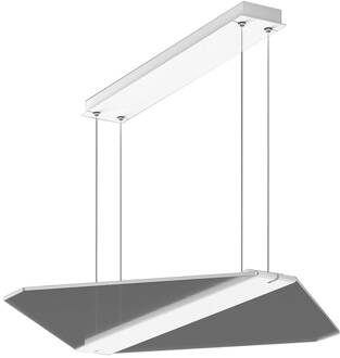 RZB Twindot S Diamond LED hanglamp DALI 840 mat wit (RAL 9016), helder, prismatisch