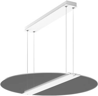 RZB Twindot S Round LED hanglamp DALI Ø645mm 840 mat wit (RAL 9016), helder, prismatisch