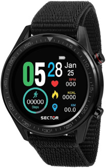 S-02 Smart Digitaal Zwart Band Horloge Sector No Limits , Black , Heren - ONE Size