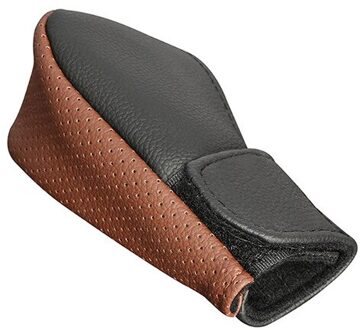 S A.e Auto Pookknop Cover Protector Universal Pu Lederen Antislip Auto Handrem Protector Auto Interieur Accessoires csv Bruin