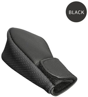 S A.e Auto Pookknop Cover Protector Universal Pu Lederen Antislip Auto Handrem Protector Auto Interieur Accessoires csv zwart