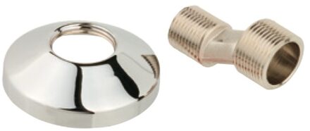S-aansluiting, 1/2"ET x 15 mm x 3/4"ET, met rozet met schroefdraad - 986260113