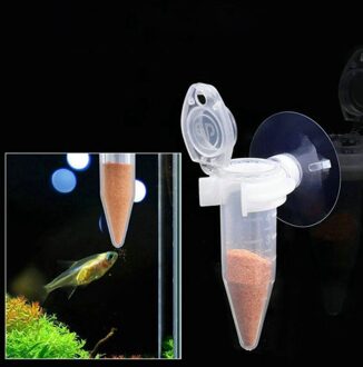 ♕S Automatische Kegel Plastic Feeder Aquarium Tapered Vis Voeden Feeder Trechter Cup Visvoer Feed Tool Met Zuignap