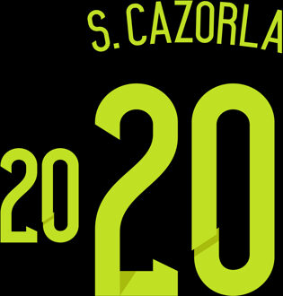 S.Cazorla 20 - Officiële Spanje Shirt Uit Bedrukking 2014-2015